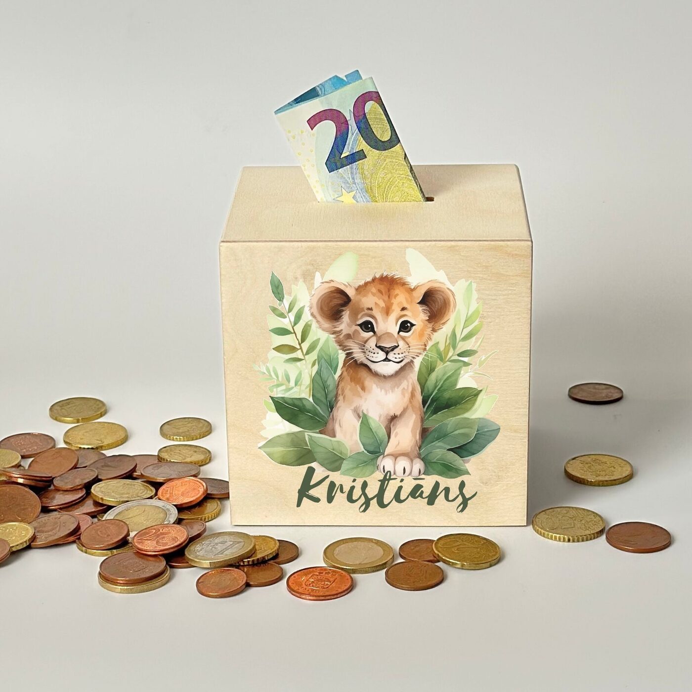 Personalisierte Holz-Spardose mit Namen – Süßes und praktisches Geschenk