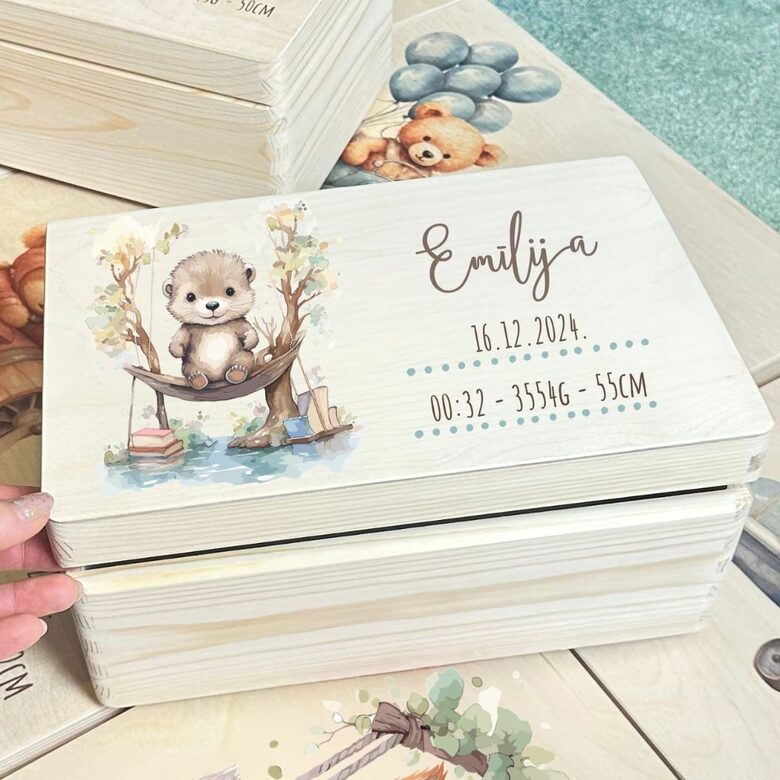 Personalisierte Holz-Erinnerungsboxen