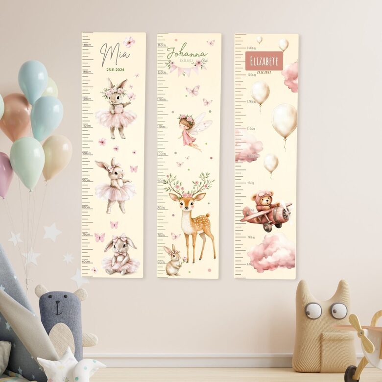 Personalisierte Holz-Messlatte für Kinder