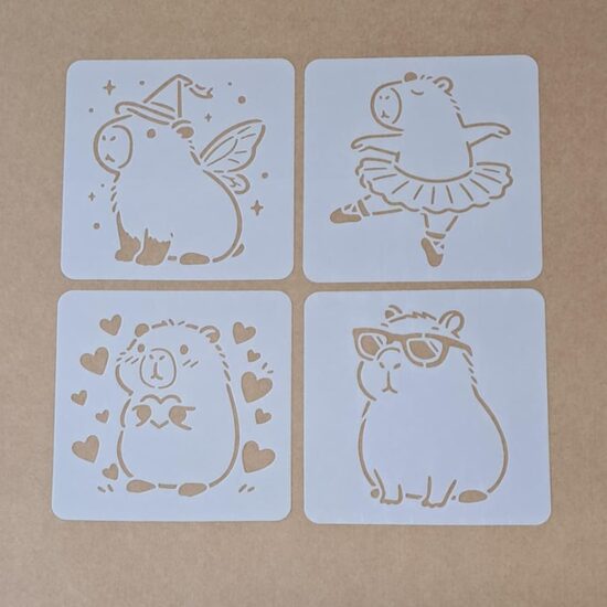 Kapibaru trafaretu komplekts, 9 gab.