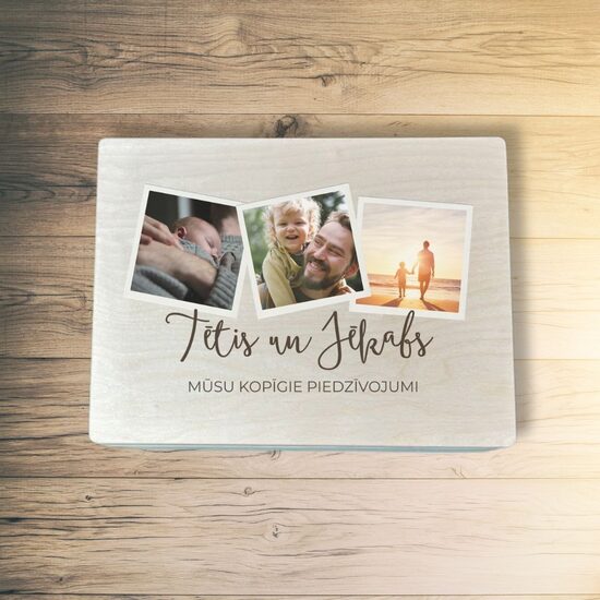 Personalizēta atmiņu kaste tētim | Dizains Nr. 2