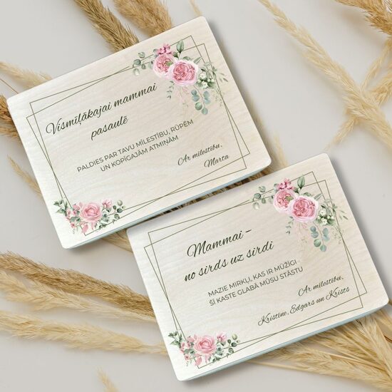 Personalizēta atmiņu kaste mammai vai vecmammai | Dizains Nr. 2