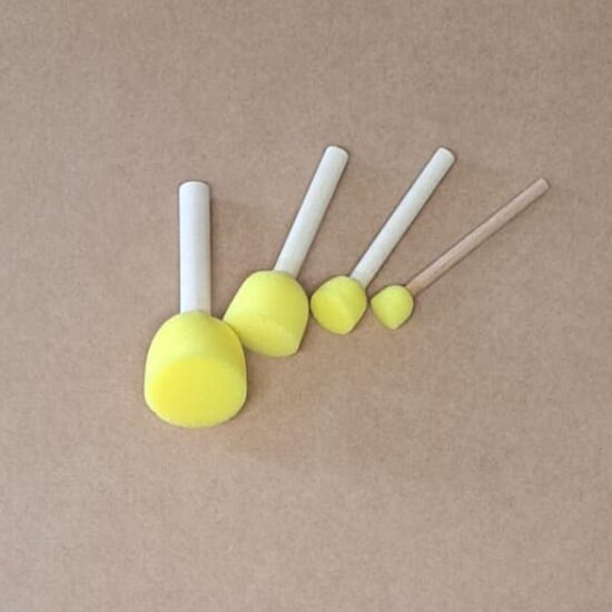 Porolona sūkļu otas, komplekts, 4 gab.