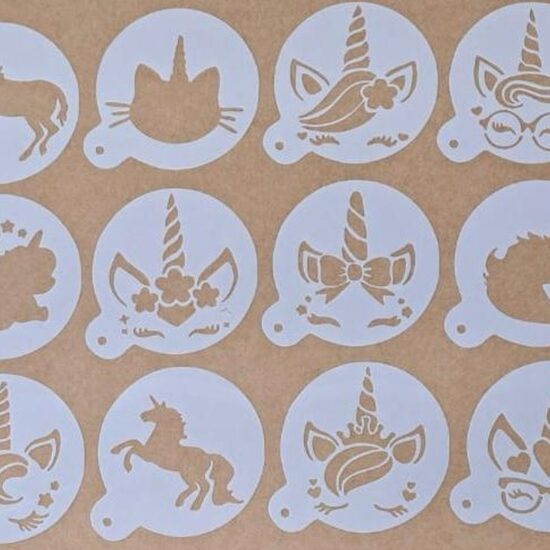 Vienradžu trafaretu komplekts, 12 gab.