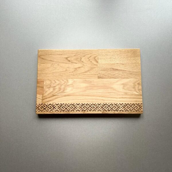 Oak kitchen board with ethnic signs, 22x35cm