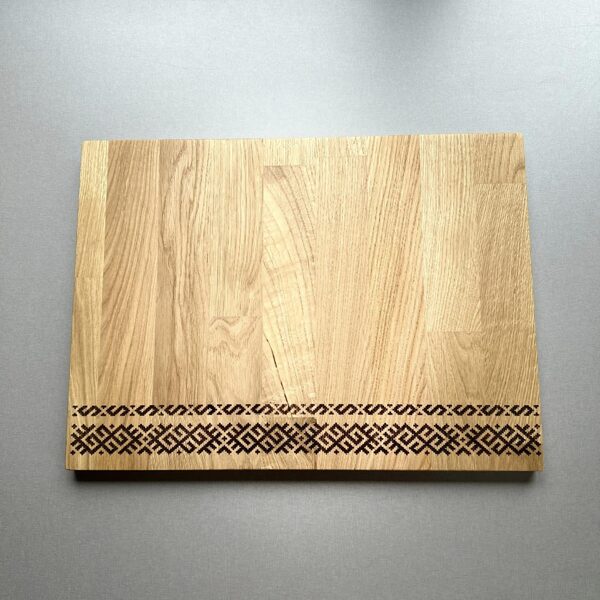 Oak kitchen board with Ethnic signs, 33x45cm