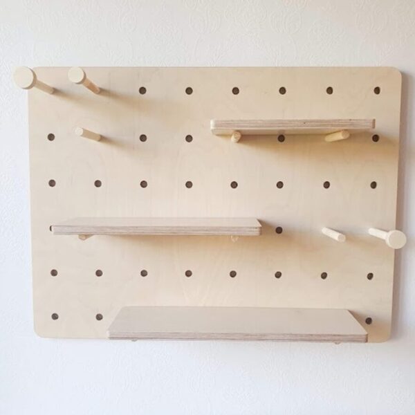 Pegboard you can hang to wall in portrait or in landscape, it has prepared fixings