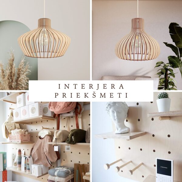 Koka lampas un mūsdienīgas plauktu sistēmas